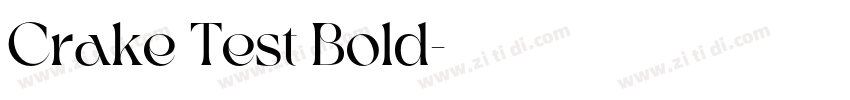 Crake Test Bold字体转换